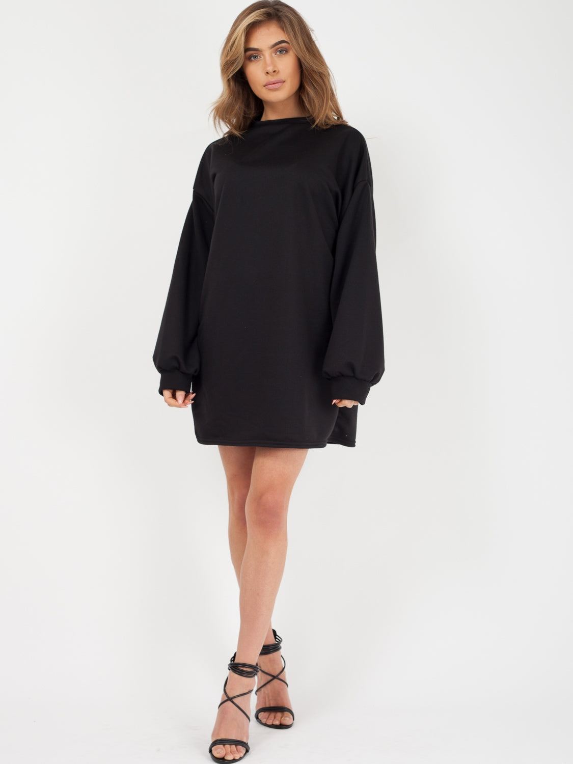 Plain Oversized Basic Sweater Dress