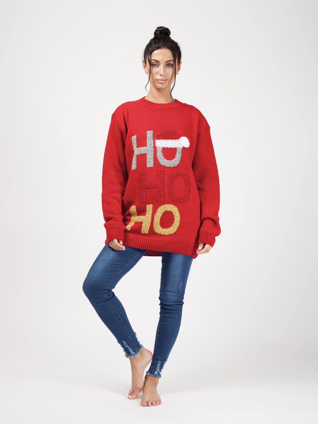 HO HO HO Knitted Christmas Jumper