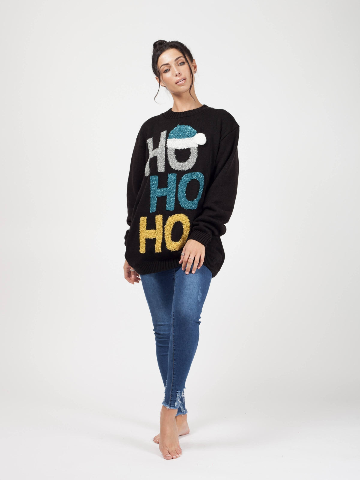 HO HO HO Knitted Christmas Jumper