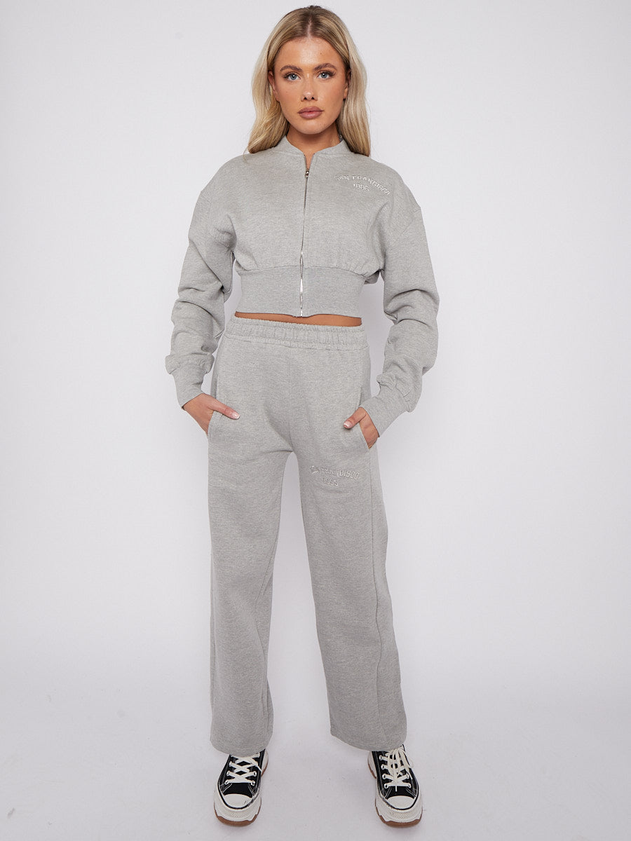 Embroidered San Francisco Zip Up Fleece Co-ord