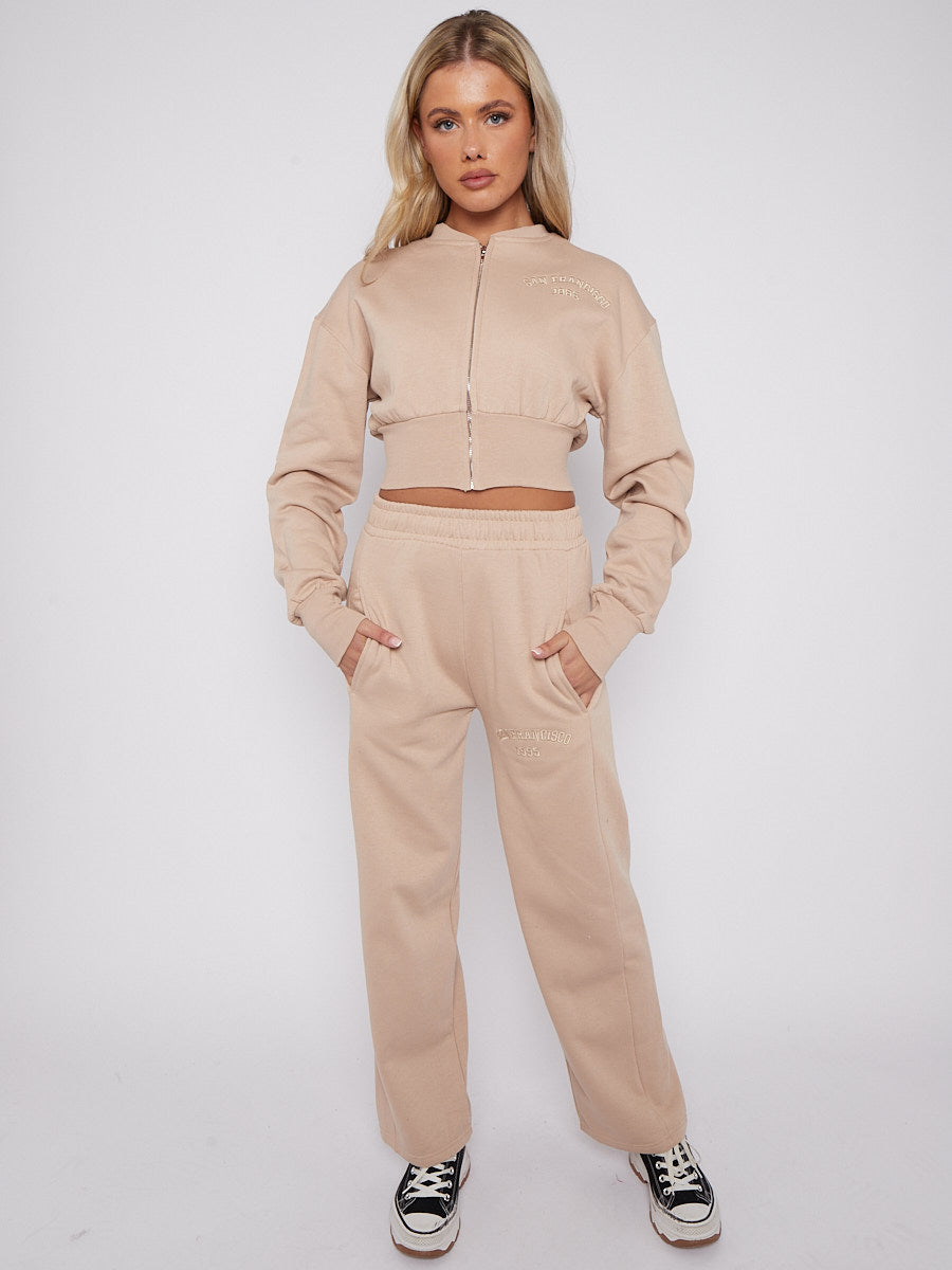 Embroidered San Francisco Zip Up Fleece Co-ord