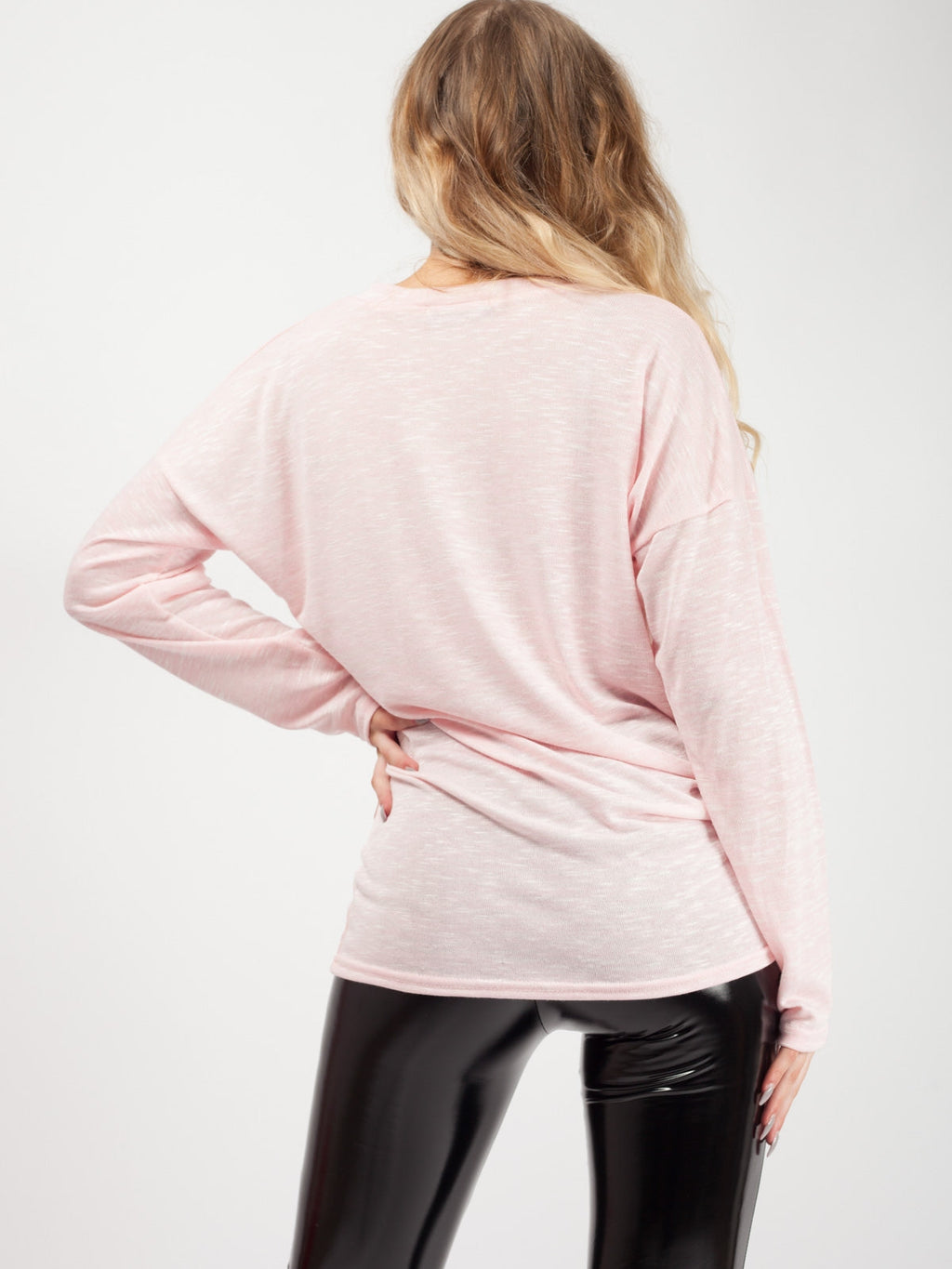 Woven Knit Tie Knot Top