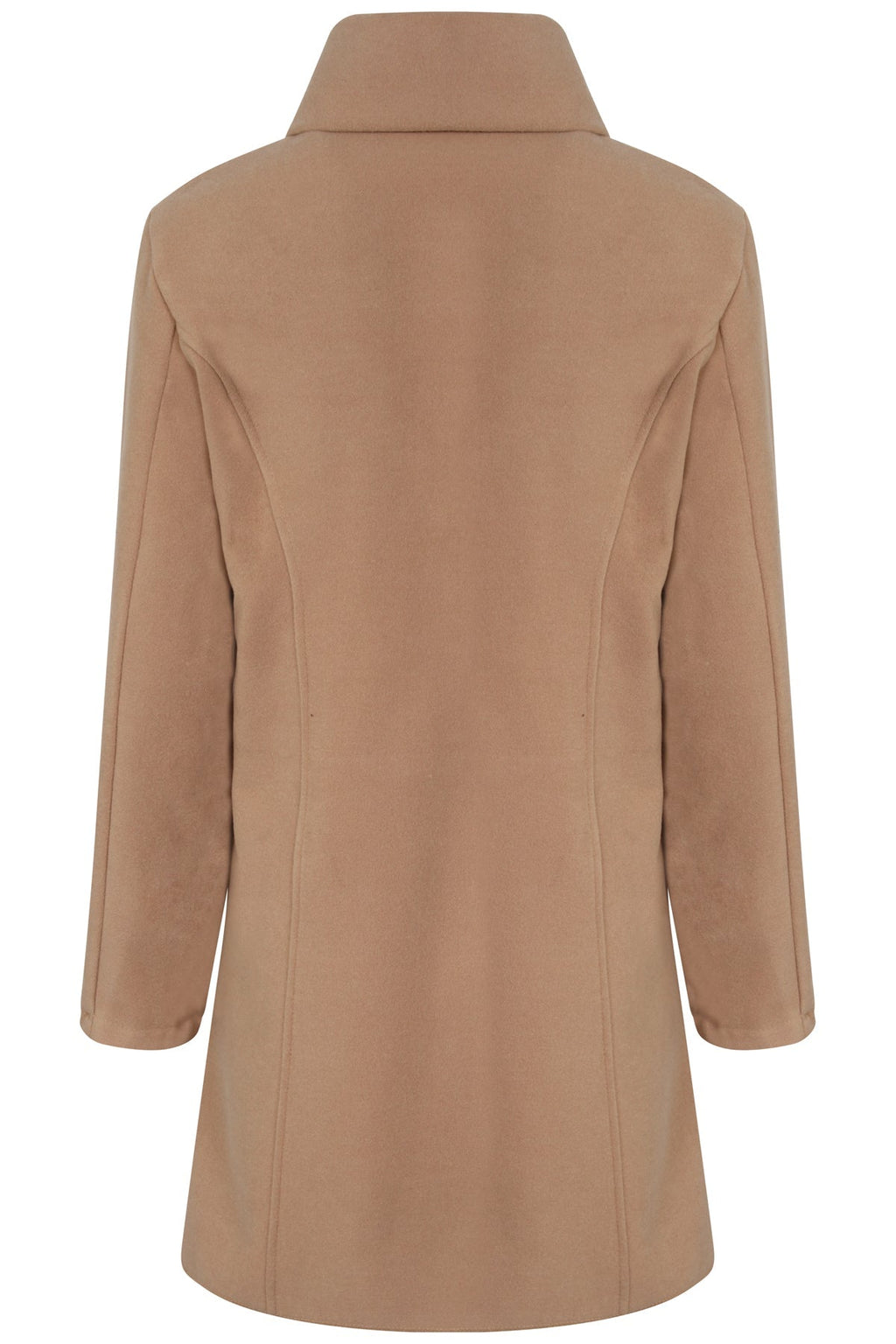 One Button Collared Neckline Long Coat