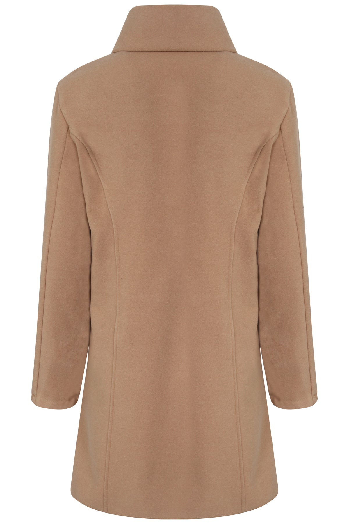 One Button Collared Neckline Long Coat