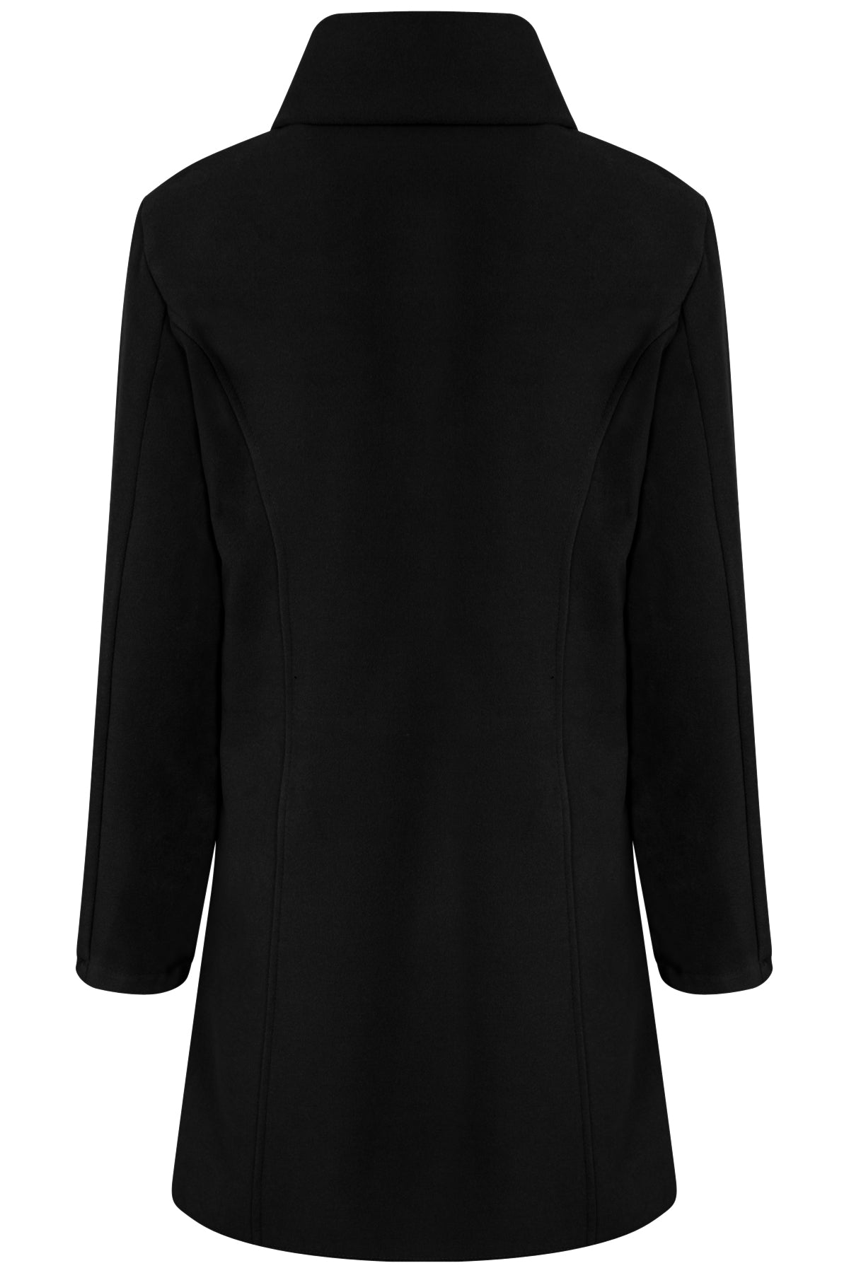 One Button Collared Neckline Long Coat