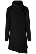 One Button Collared Neckline Long Coat