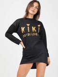 Kiki Slogan Sweat Jumper Dress