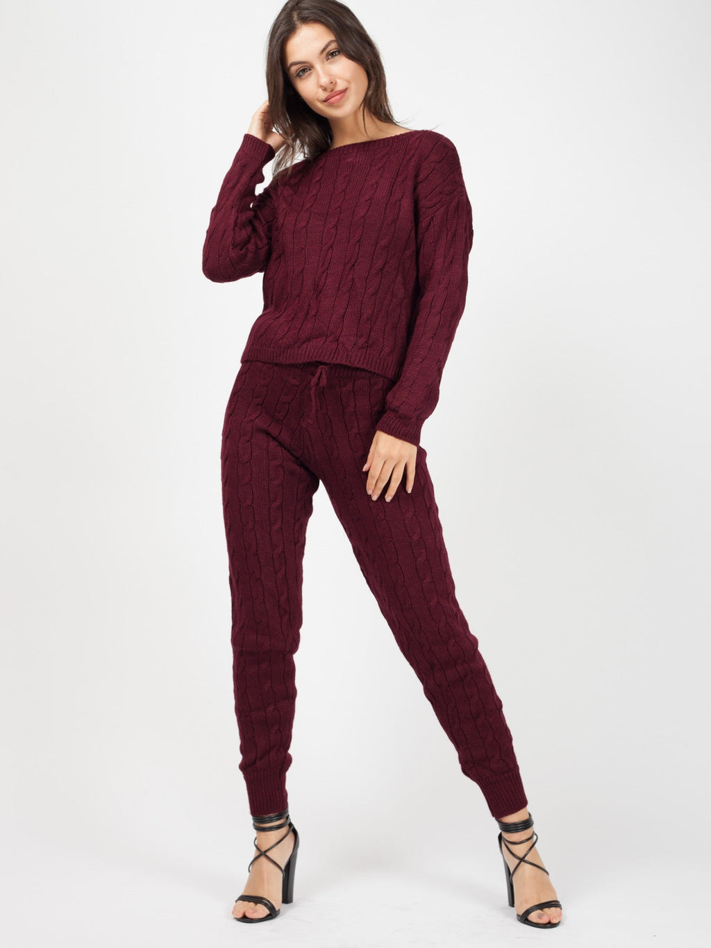 Cable Knit Loungewear Set