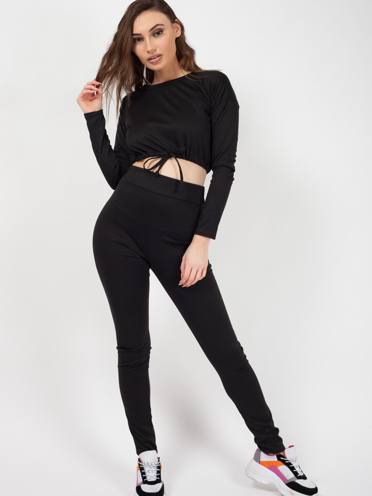 Drawstring Waist Crop Top & Trouser Co-ord