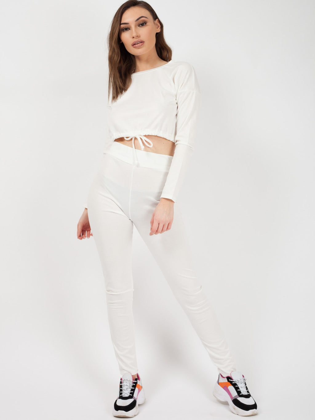 Drawstring Waist Crop Top & Trouser Co-ord