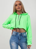 Zip Up Cropped Hoodie