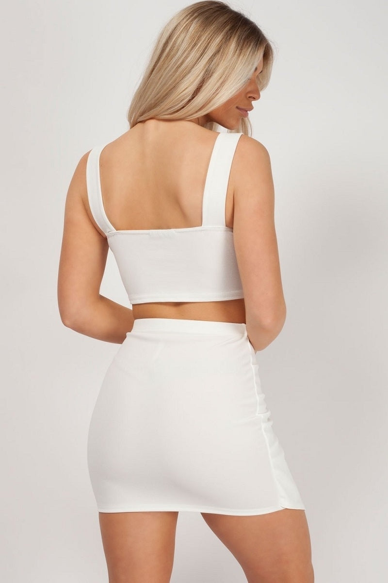 Celeb Olivia Wrap Over Buckle Skirt & Top Co-ord