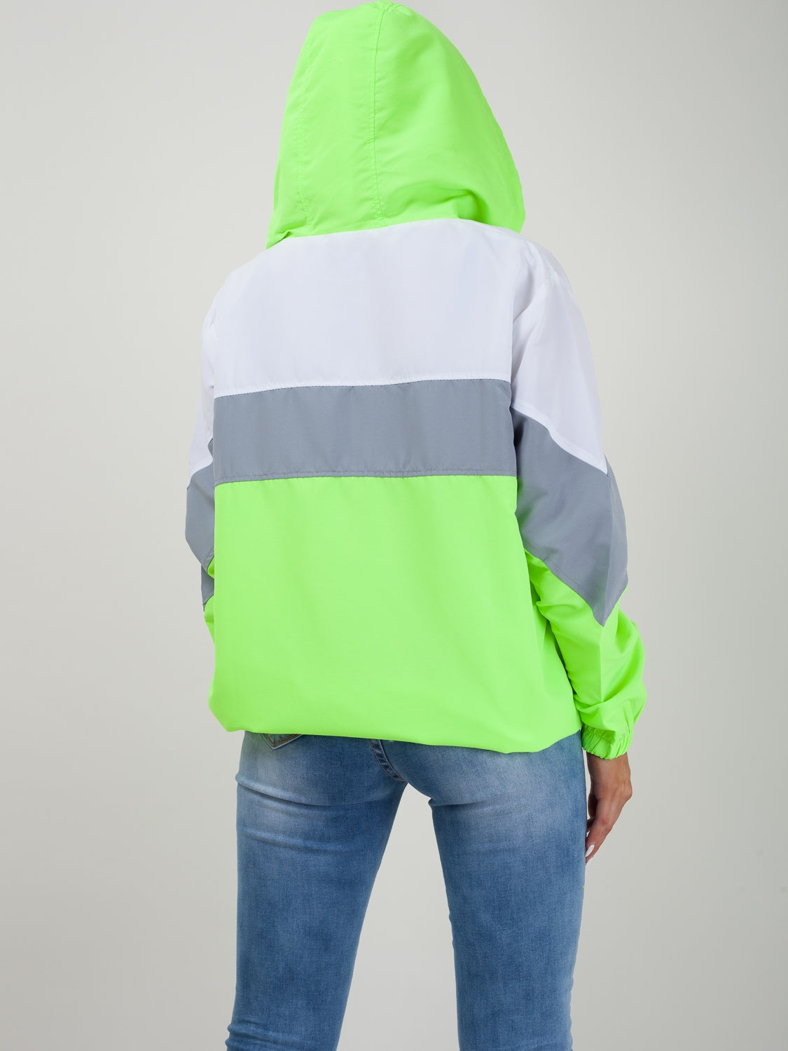 Contrast Colour Block Festival Jacket