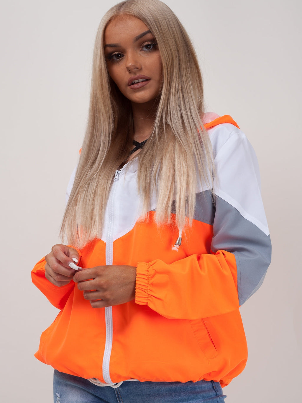 Contrast Colour Block Festival Jacket