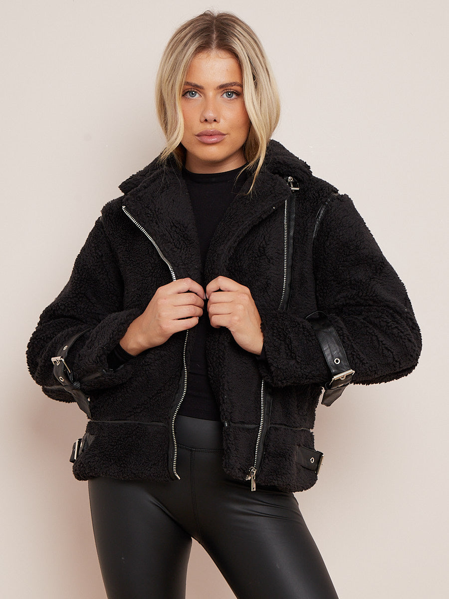 Borg Biker Jacket