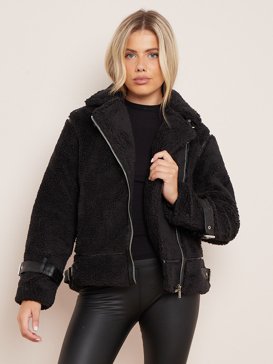 Borg Biker Jacket