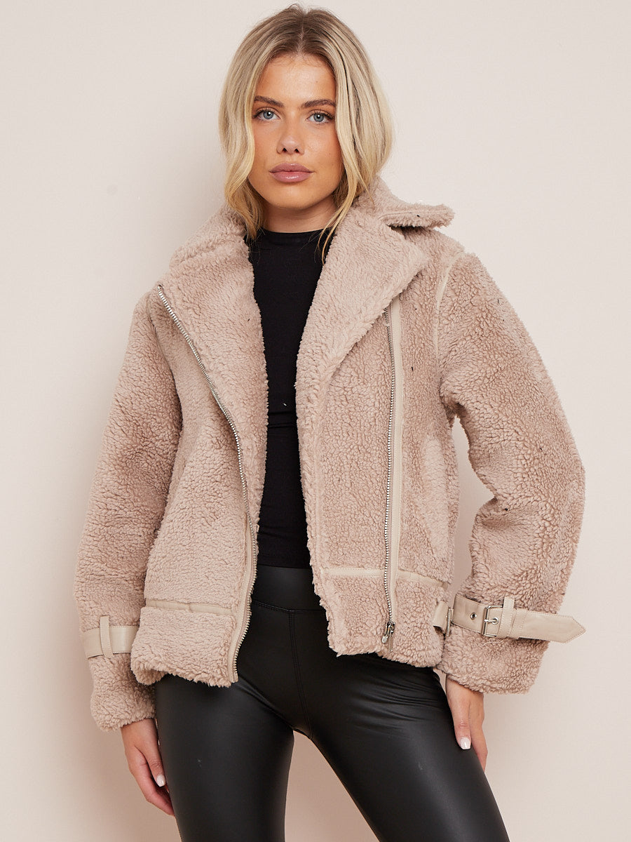 Borg Biker Jacket