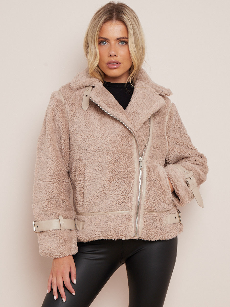 Borg Biker Jacket