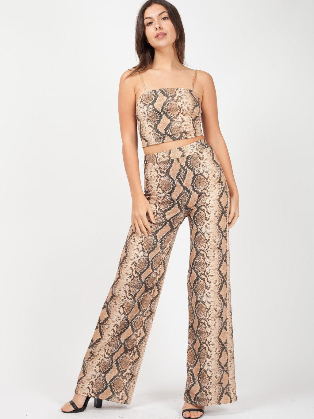Lurex Snake Print Co-ord