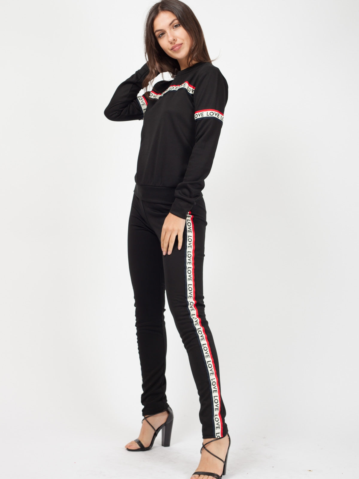 Love Slogan Tape Loungewear Set