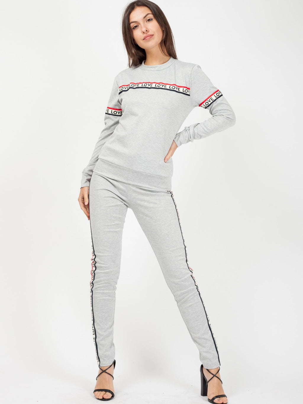 Love Slogan Tape Loungewear Set
