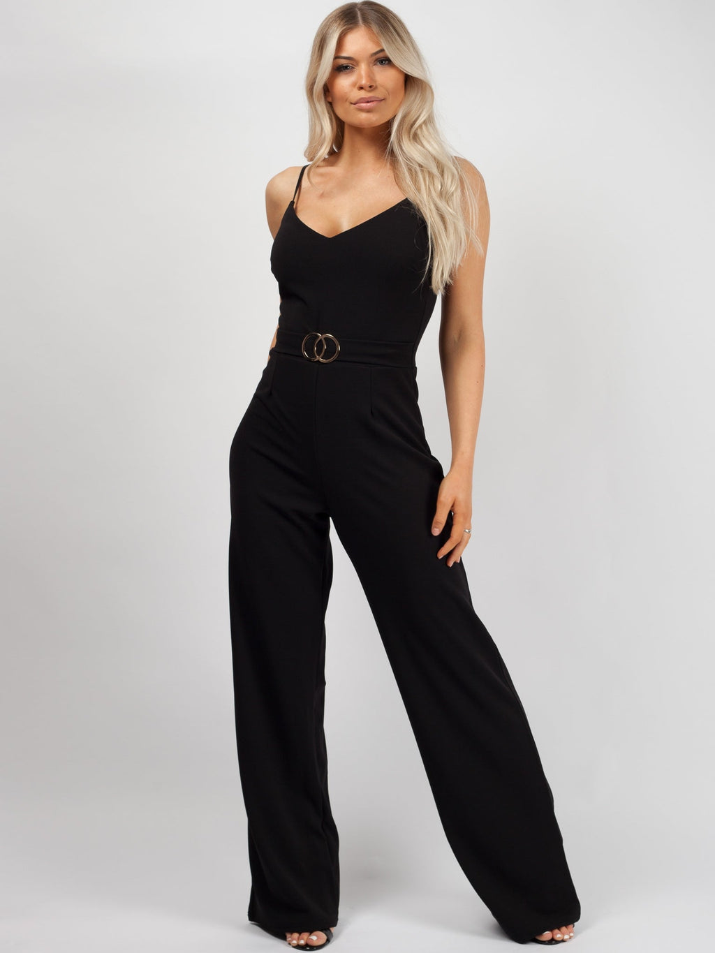 Double Circle Belted Jumpsuit