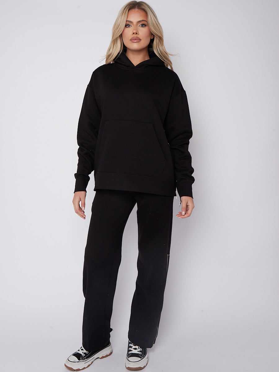 Zip Detail Hoodie & Trouser Fleece Co-ord