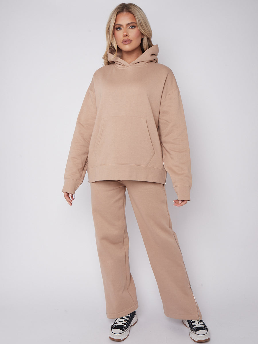 Zip Detail Hoodie & Trouser Fleece Co-ord