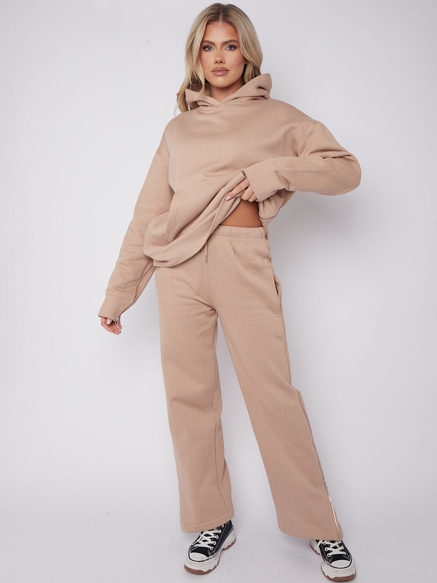 Zip Detail Hoodie & Trouser Fleece Co-ord