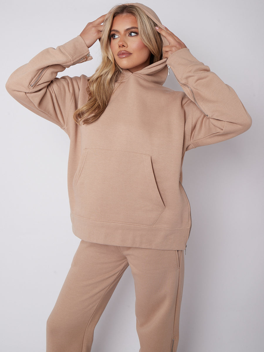 Zip Detail Hoodie & Trouser Fleece Co-ord