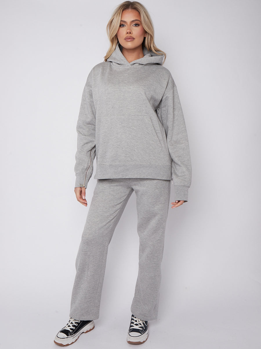 Zip Detail Hoodie & Trouser Fleece Co-ord