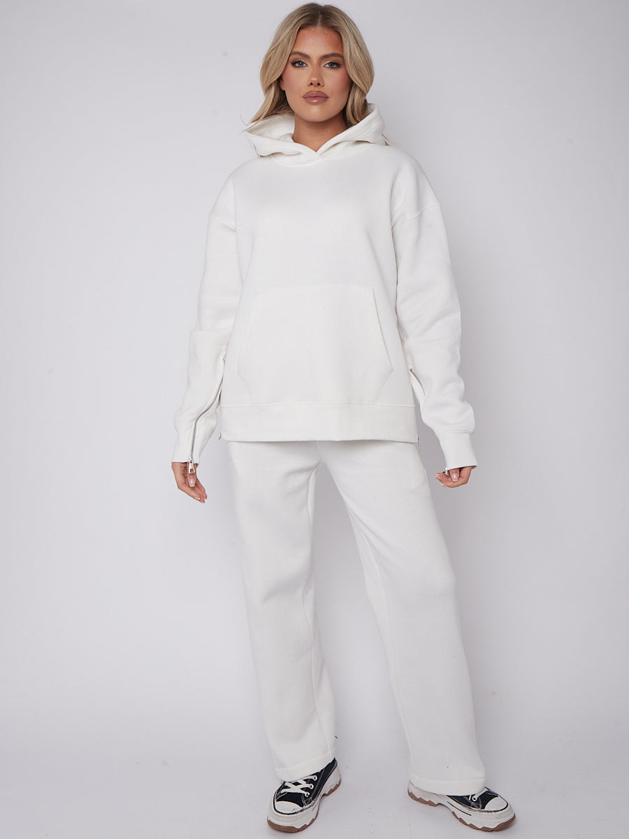 Zip Detail Hoodie & Trouser Fleece Co-ord