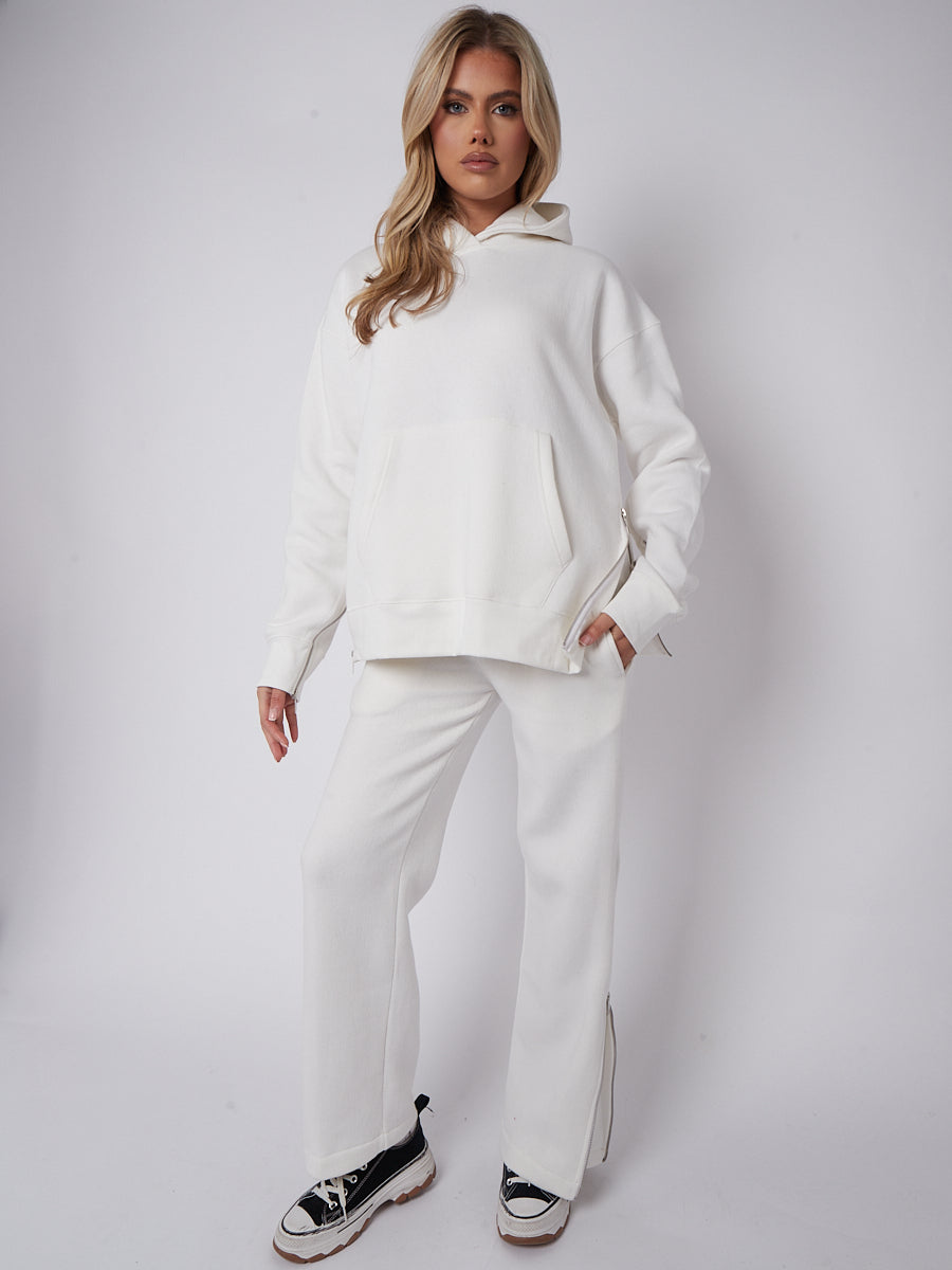 Zip Detail Hoodie & Trouser Fleece Co-ord