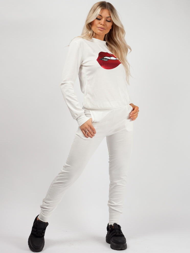 Lip Foil Print Loungewear