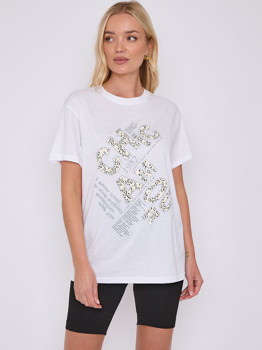 Leopard Chic Amour Graphic Printed T-Shirt