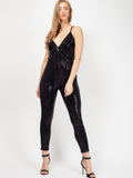 Frill Detail Sequin Jumpsuit
