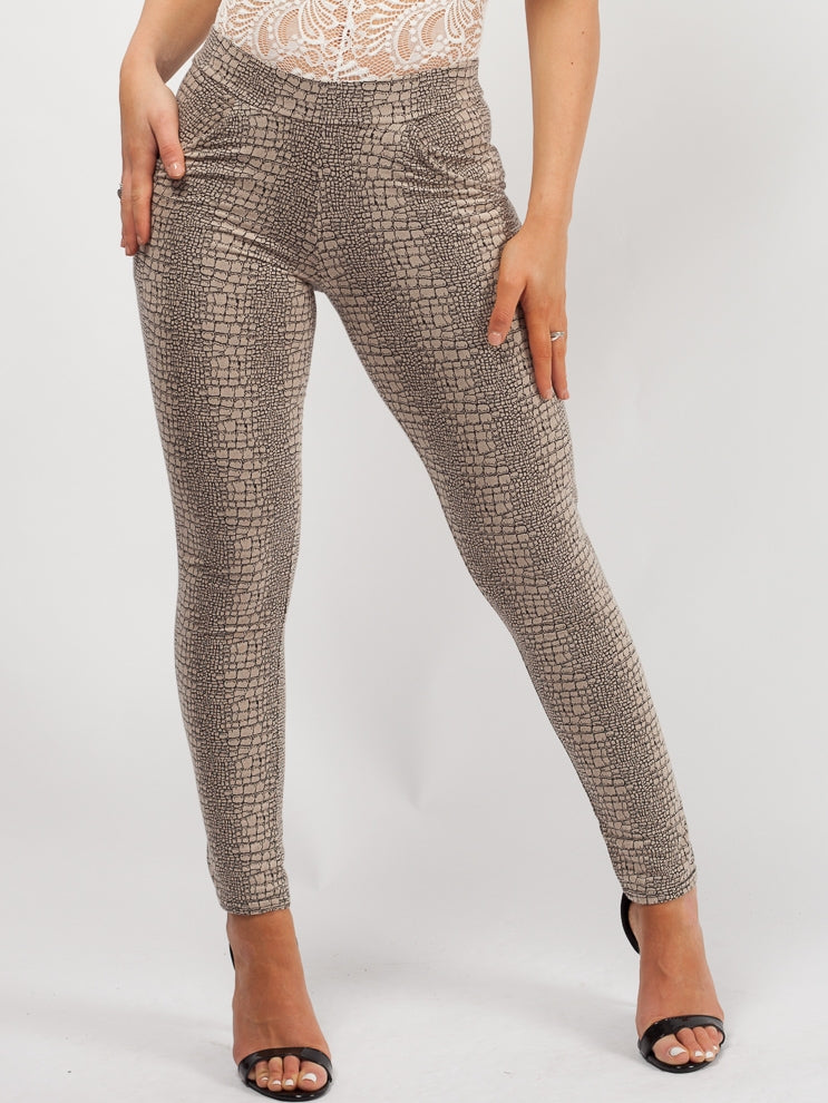 Crocodile Print Trousers