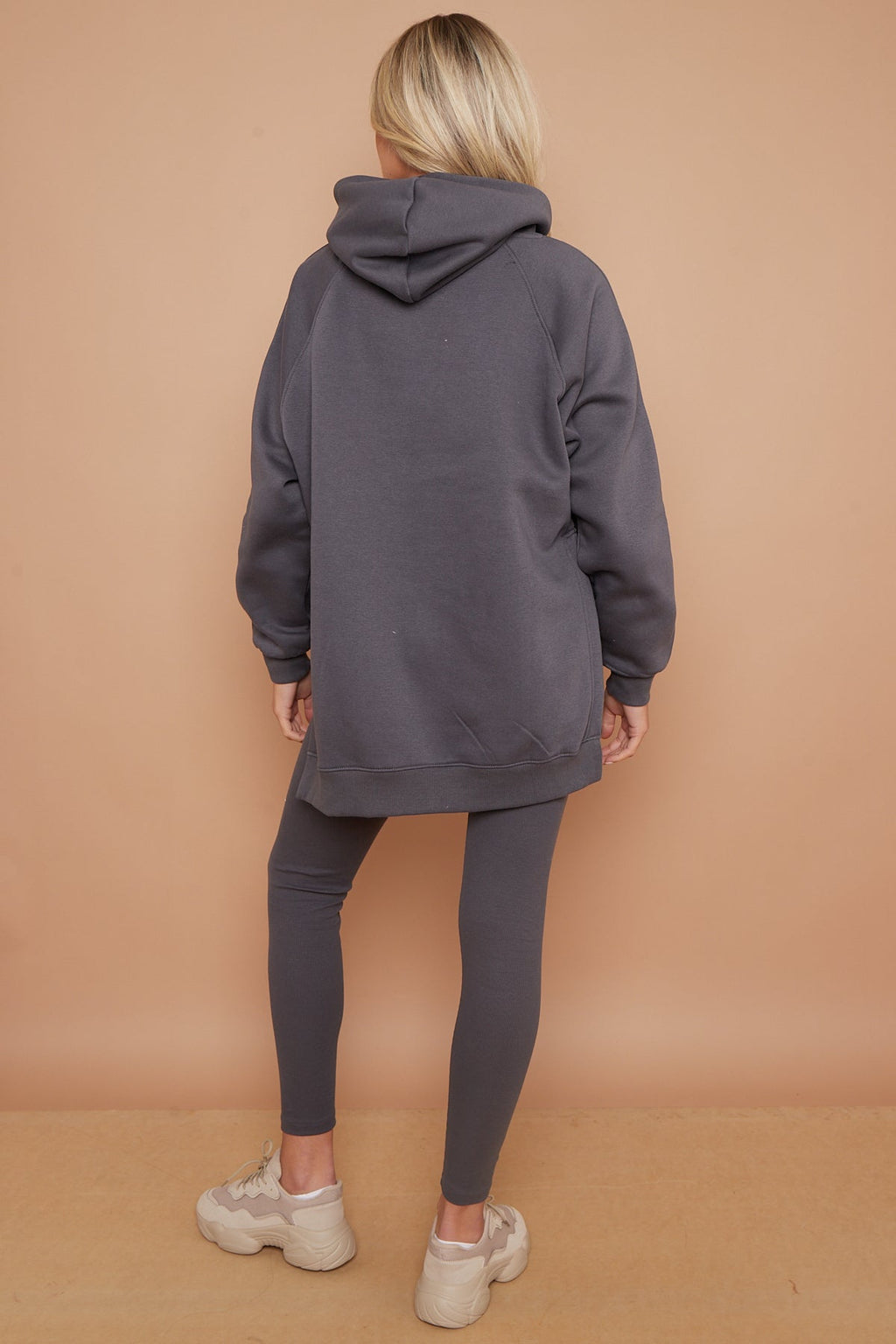 Oversized Split Sides Hoodie & Ribbed Leggings Co-ord