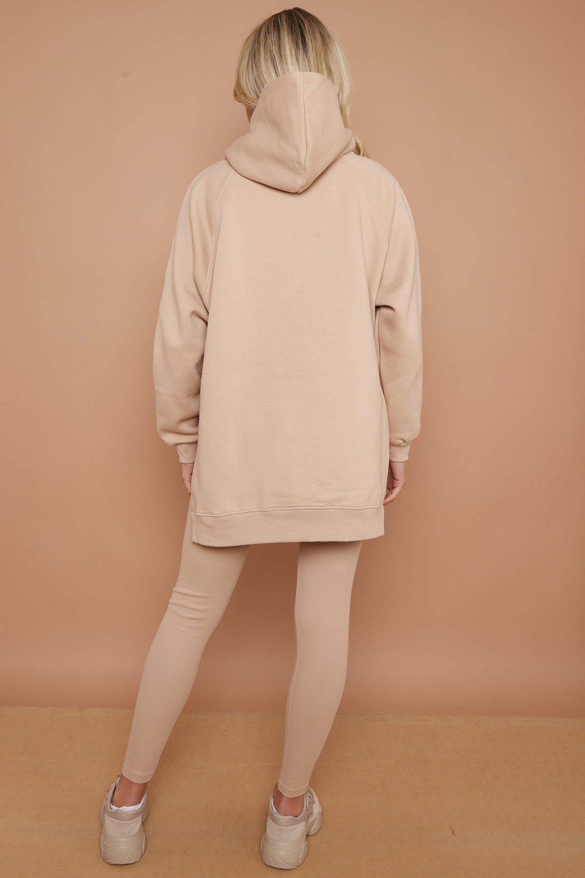 Oversized Split Sides Hoodie & Ribbed Leggings Co-ord