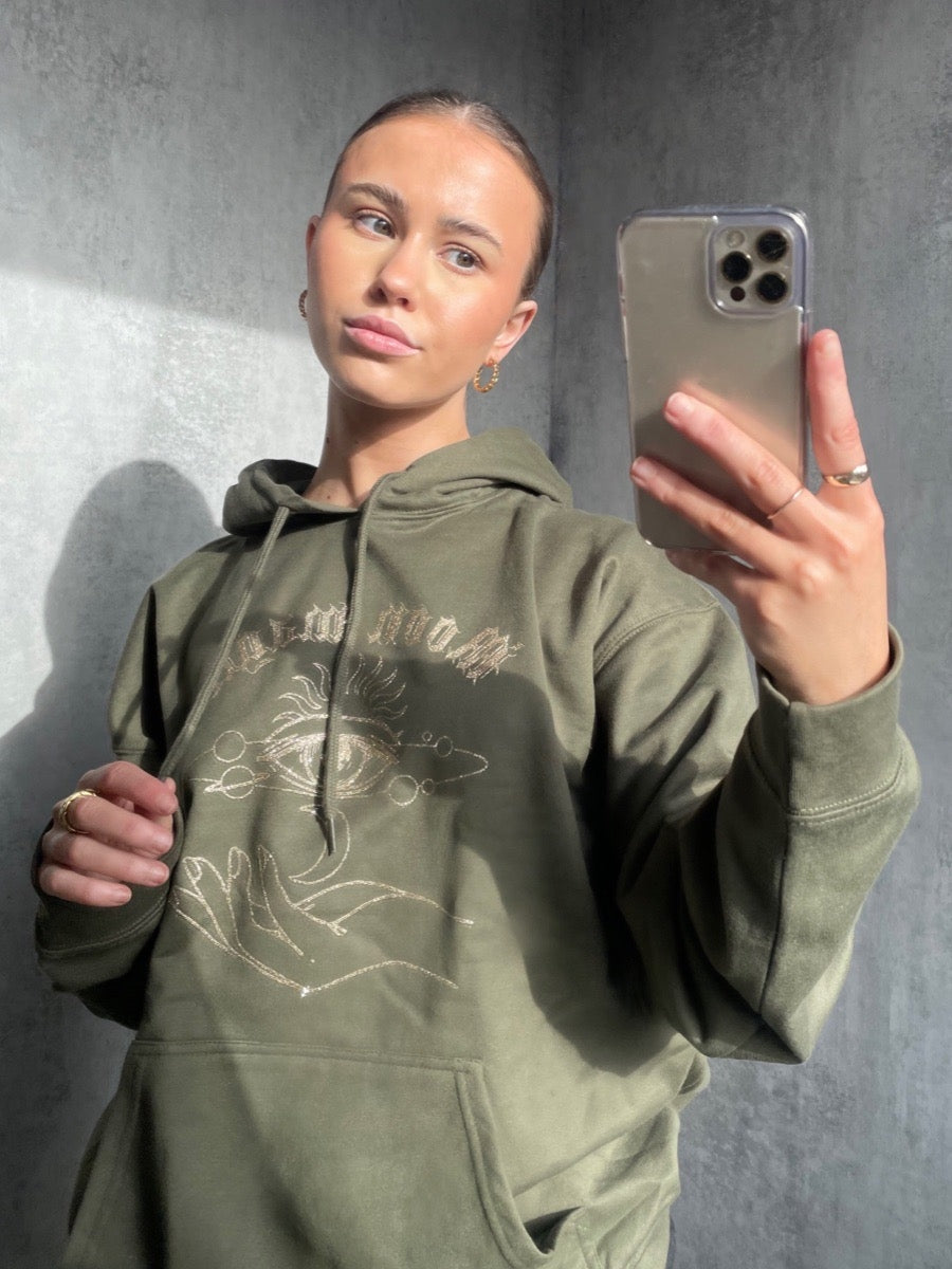 Glittered Moon Magic Fleeced Hoodie