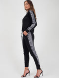 Snake Print Panel Loungewear Co-ord