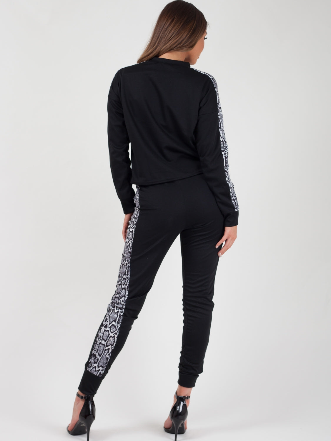 Snake Print Panel Loungewear Co-ord