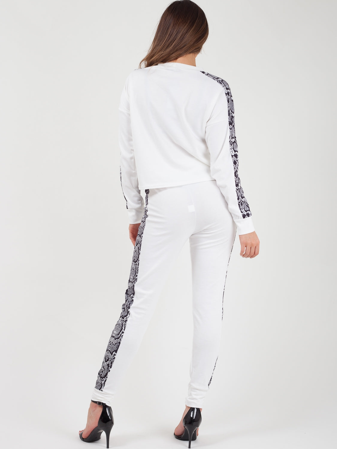 Snake Print Panel Loungewear Co-ord