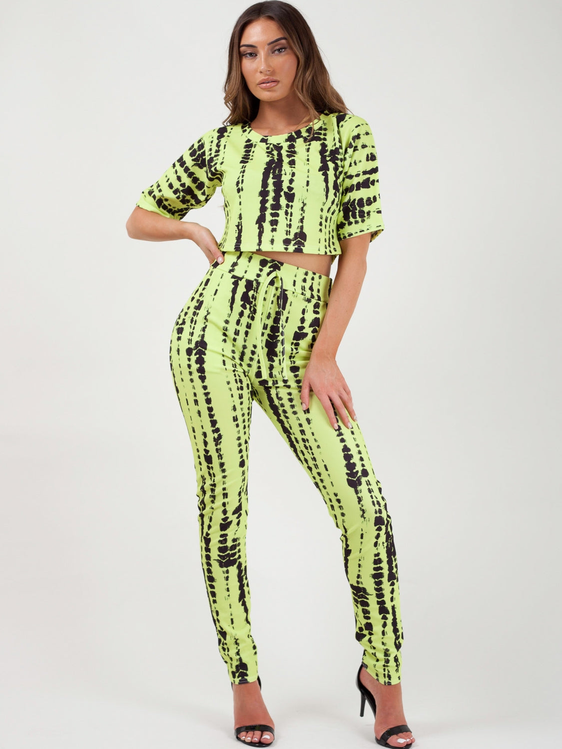 Tie Dye Crop Top And Trouser Co-ord