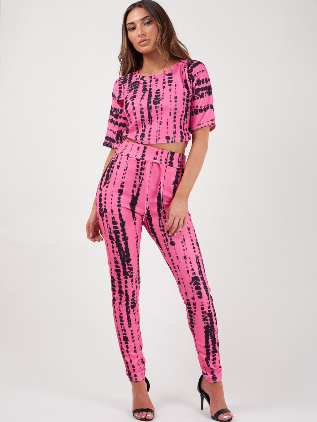 Tie Dye Crop Top And Trouser Co-ord