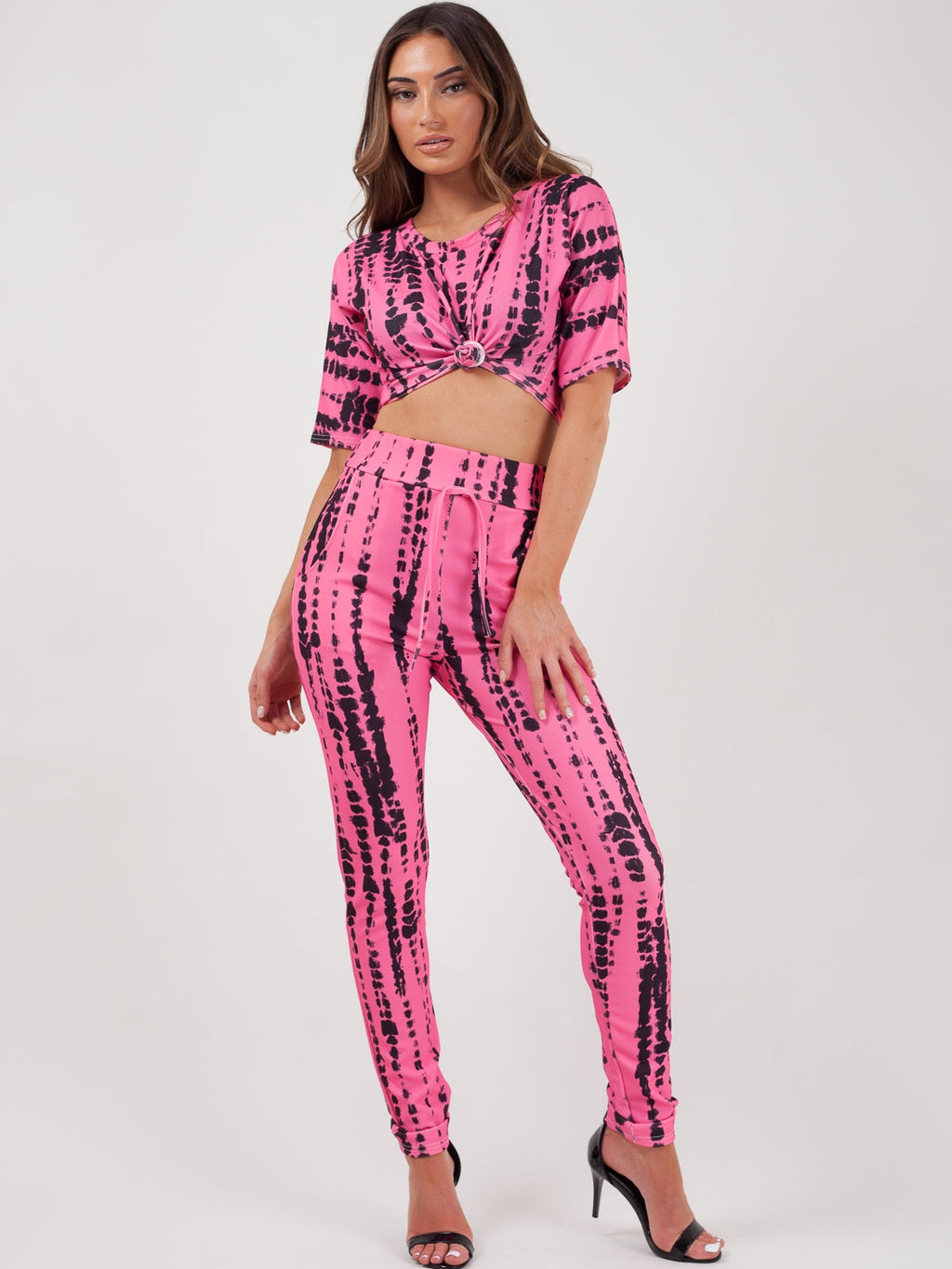 Tie Dye Crop Top And Trouser Co-ord