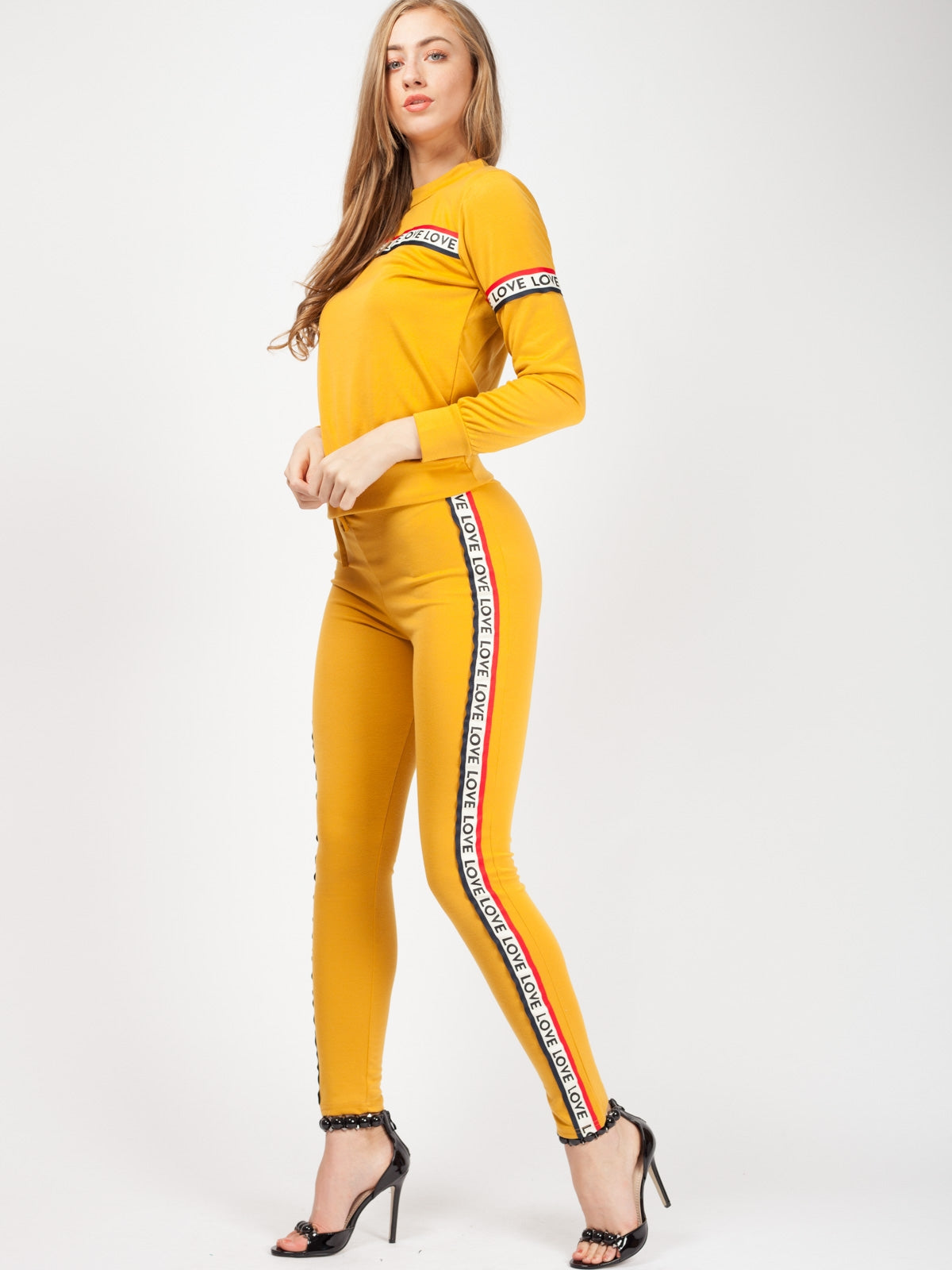 Love Slogan Tape Loungewear Set