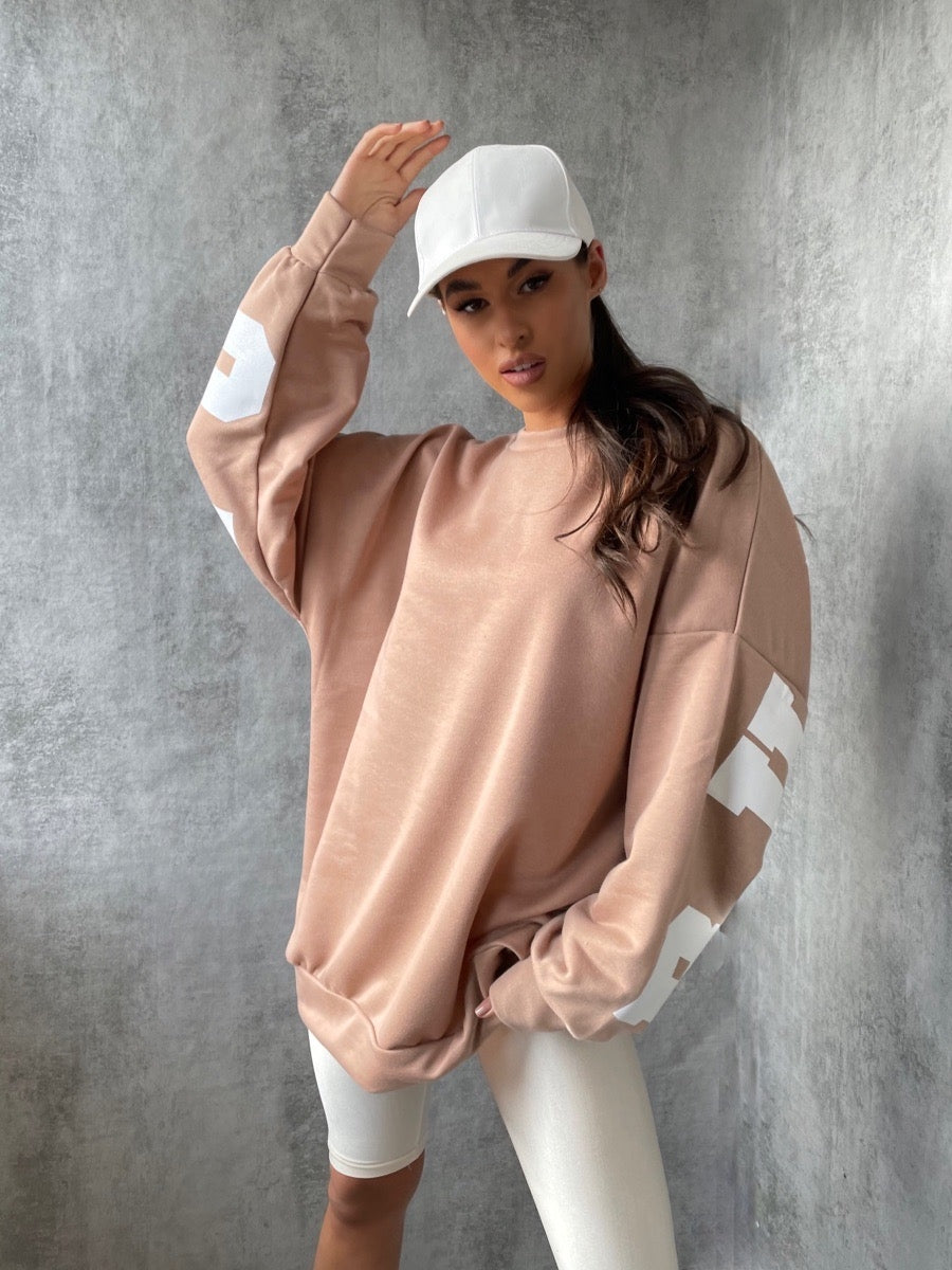 Buffalo Print Oversized Sweatshirt