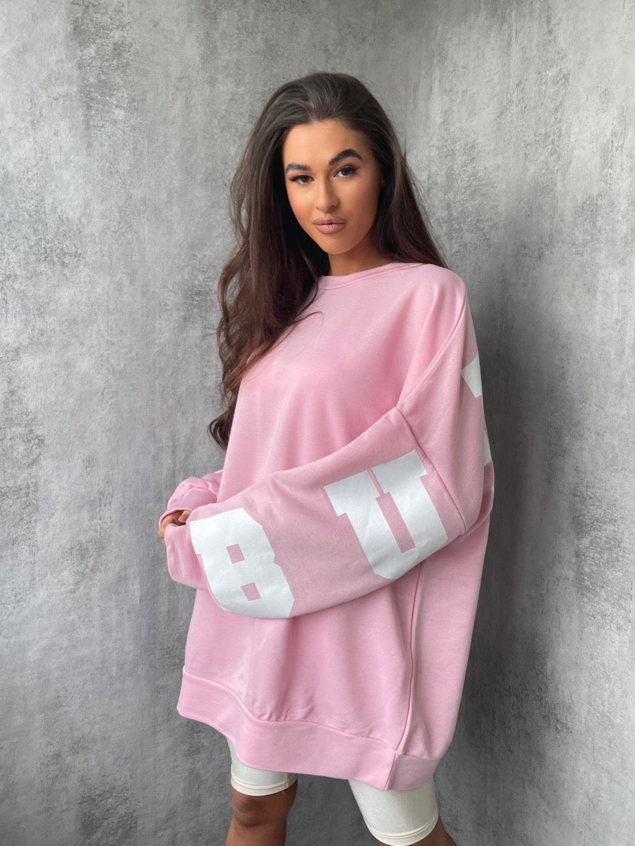 Buffalo Print Oversized Sweatshirt