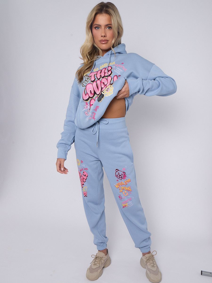 The Lovely Club Slogan Fleece Co-ord